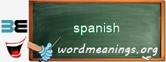 WordMeaning blackboard for spanish